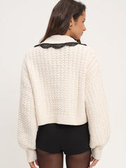 Women Tierra Knit Jacket - Cream