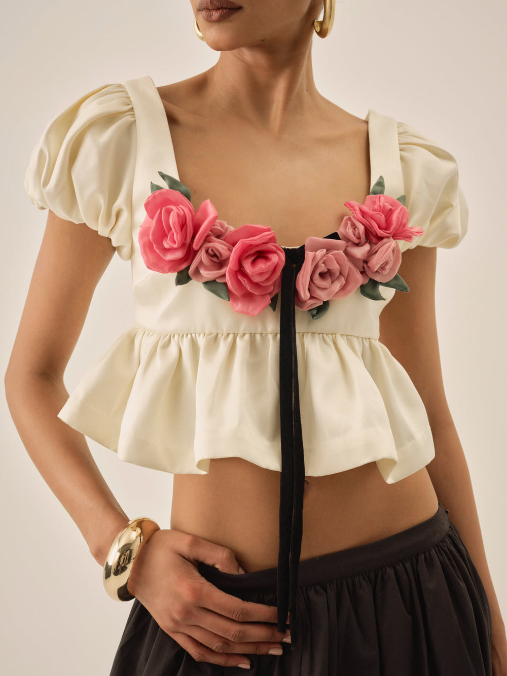 Women Rosalie Top - Cream