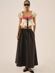 Women Rosalie Top - Cream
