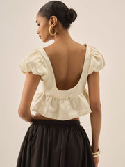 Women Rosalie Top - Cream