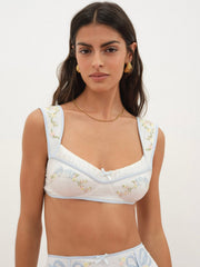Women Baby Bows Bra Top - White