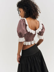 Women Noam Top - Burgundy