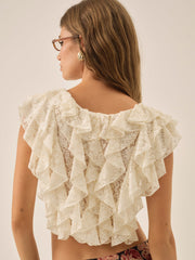 Women Lucianna Lace Top - Cream