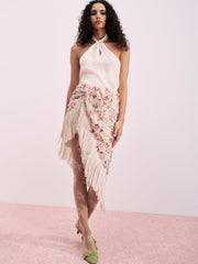 Women Esme Silk Jacquard Top - Pink