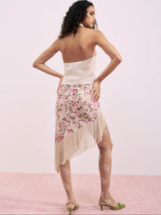 Women Esme Silk Jacquard Top - Pink