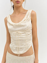 Women Carla Jacquard Corset Top - Cream
