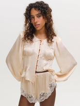 Women Betsy Bow Blouse - Pale Peach