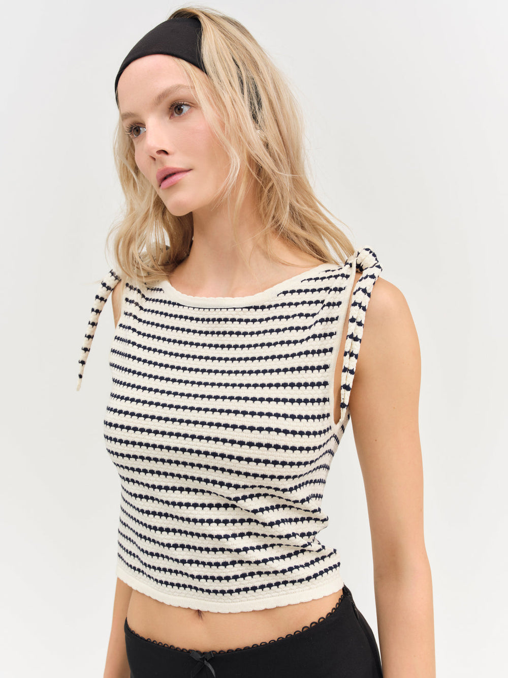 Women Regatta Stripe Knit Top - Cream