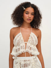 Women Romy Bralette Top - White
