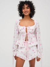 Women Fiona Floral Top - White