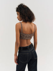 Women Nathalie Knit Bra Top - Brown
