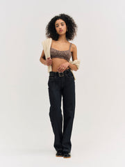 Women Nathalie Knit Bra Top - Brown