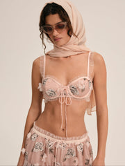Women Blushing Rose Bra Top - Blush