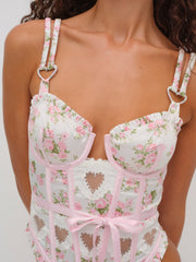 Women Naima Floral Bustier - Pink