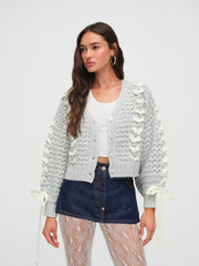 Women Laurel Oversized Cardigan - Grey