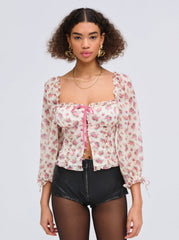 Women Etienne Top - Pink