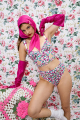Women Heart Bloom Bustier - Pink