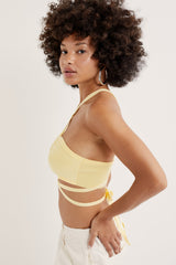 Women Jourdin Tie Crop Top - Yellow
