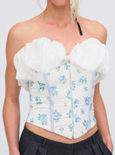 Women Evelyn Corset Top - Blue