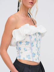 Women Evelyn Corset Top - Blue