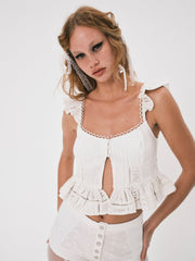 Women Marin Top - White
