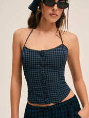 Women Blue River Top - Navy