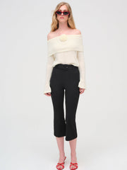 Women Aspen Knit Top - Cream