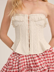 Women Tea Time Corset Top - Cream