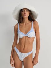 Women Floral Stems Underwire Bikini Top - White