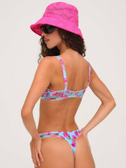 Women Floral Stems Bikini Bottom - Blue