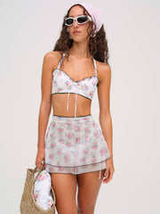Women Cordelia Mesh Skirt - White