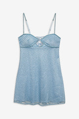 Women Glitter Slip Dress - Blue