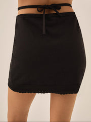 Women Maura Knit Mini Skirt - Black