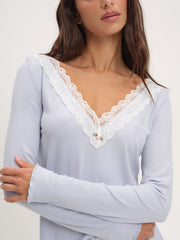 Women Eisley Knit Top - Blue