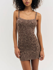 Women Nathalie Knit Mini Dress - Brown
