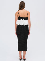Women Lise Knit Midi Skirt - Black