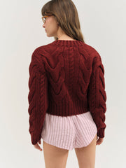 Women Regina Cardigan - Red