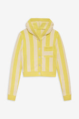 Women Sleepy Stripe Hoodie - Yellow