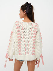 Women Laurel Oversized Sweater - White