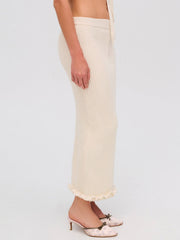 Women Rey Knit Midi Skirt - Cream