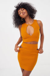 Women Maggie Mini Skirt - Orange
