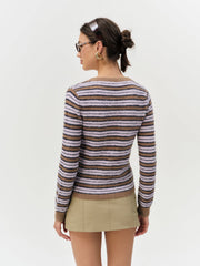 Women Nora Striped Cardigan - Blue