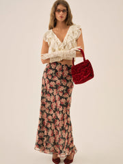 Women Belmond Floral Maxi Skirt - Black