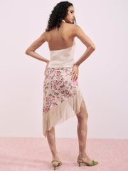 Women Esme Rose Embroidered Asymmetrical Skirt - Pink