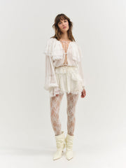 Women Jeanne Jacquard Mini Skirt - Cream