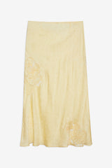 Women Sunrise Midi Skirt - Yellow