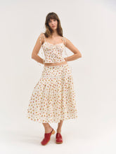 Women Adahlia Floral Midi Skirt - Cream
