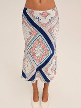 Women Summer Scarf Midi Skirt - Blue