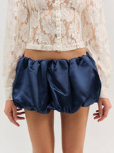 Women Lena Bubble Mini Skirt - Navy