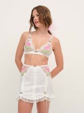 Women Heirloom Rose Slip Skirt - White